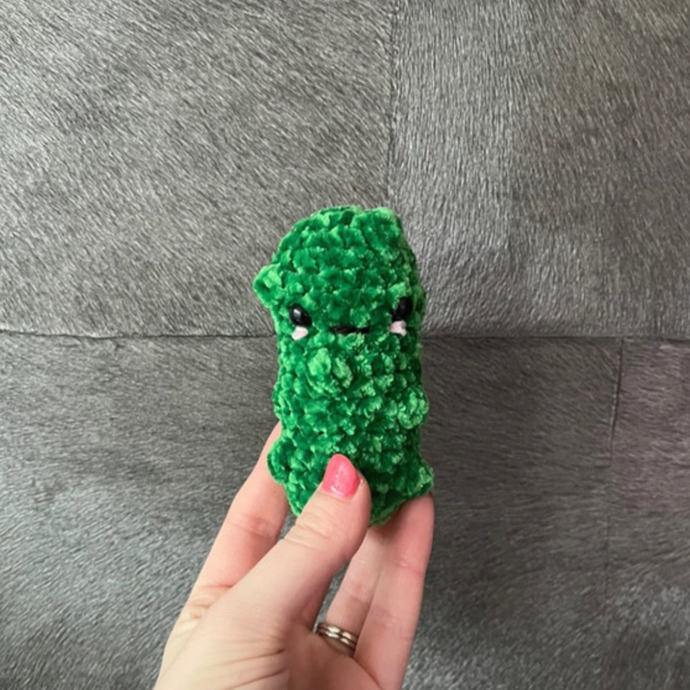 Pickle Stuffed Animal | Handmade Crochet